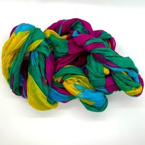 Colorful scarf, pink/blue/green/yellow